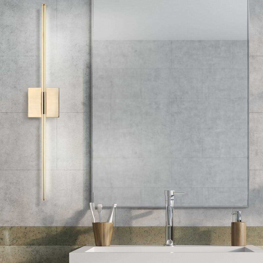 Gallatin 1 Light LED Dimmable Armed Sconce Orren Ellis Finish - Image 3