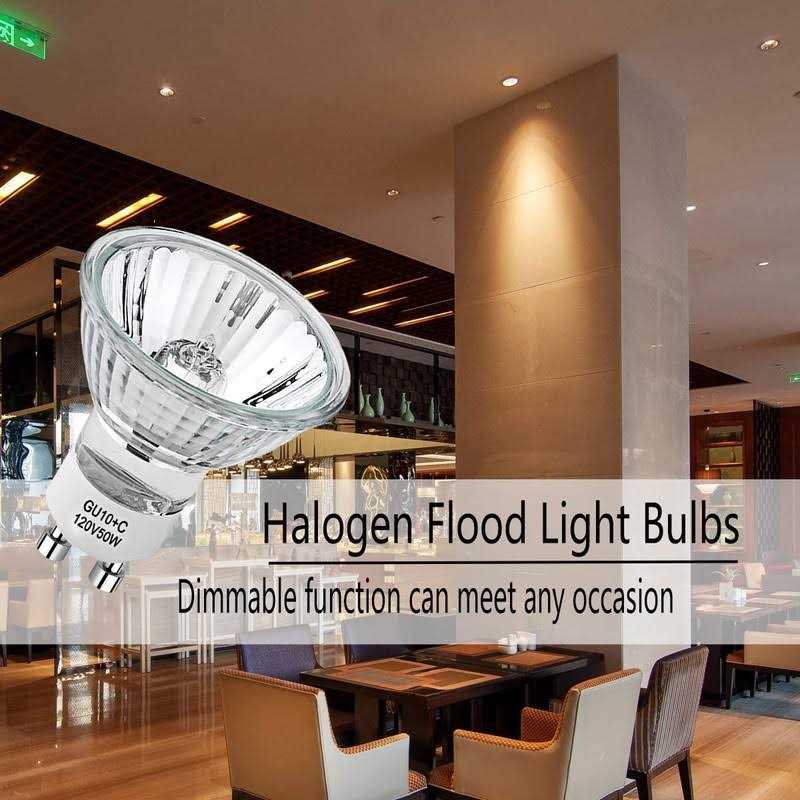 PaeorRorL GU10 Halogen Light Bulbs,6 Pack 50W Dimmable MR16 GU10 Light Bulbs with Glass Cover,gu10+c 120v Bulbs for Track&Recessed Lighting,2700K - Image 5