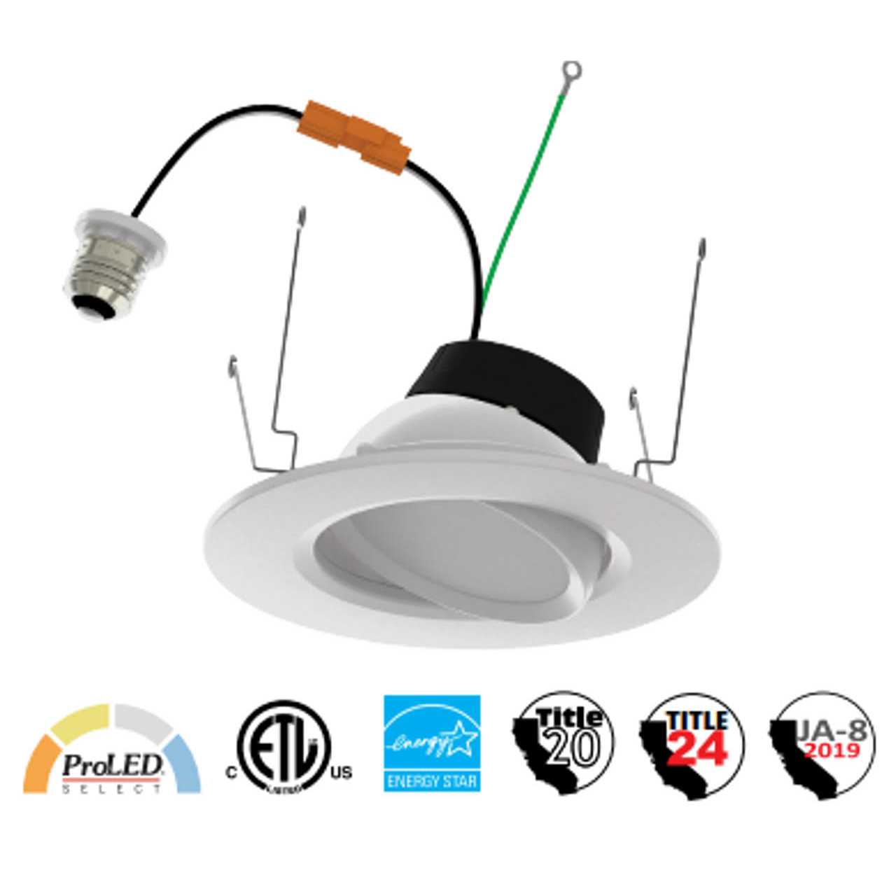 Halco FSDLG LED Dimmable Fixture Field Selectable Gimbal Downlight - Image 4