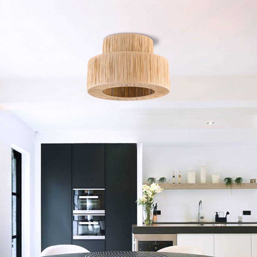 Joss & Main Abbie Paper Flush Mount Fixture Finish Wood - Image 5