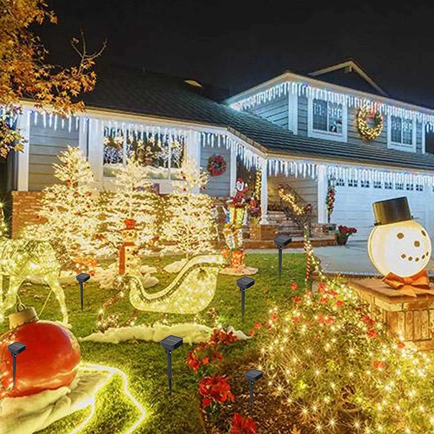 Dazzle Bright 2 Pack Solar String Lights Outdoor 39.4 ft 120 led Solar Powered Waterproof Fairy Lights 8 Modes - Image 5