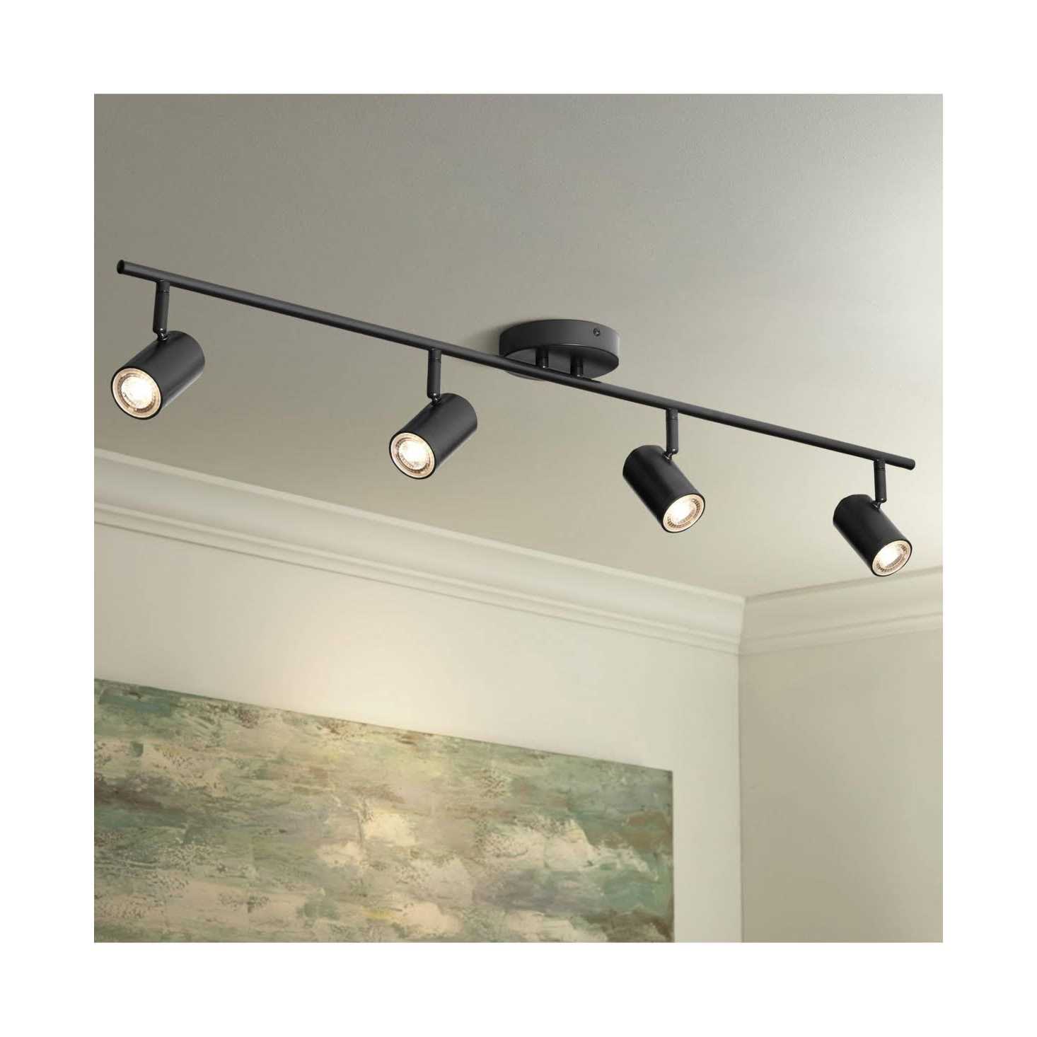 Pro Track Vester 4-Head LED Ceiling Track Light Fixture Kit GU10 Spot Light - Image 3