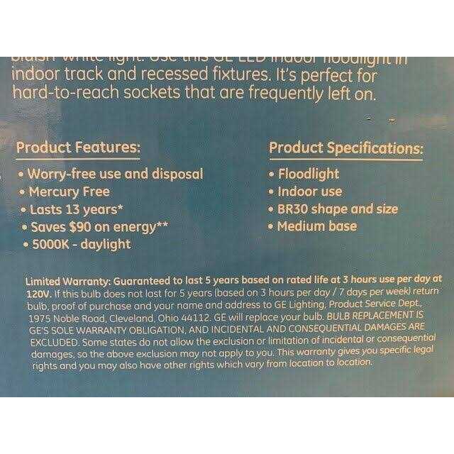 GE Daylight LED 65W Replacement Indoor Floodlight BR30 Light Bulbs - Image 3