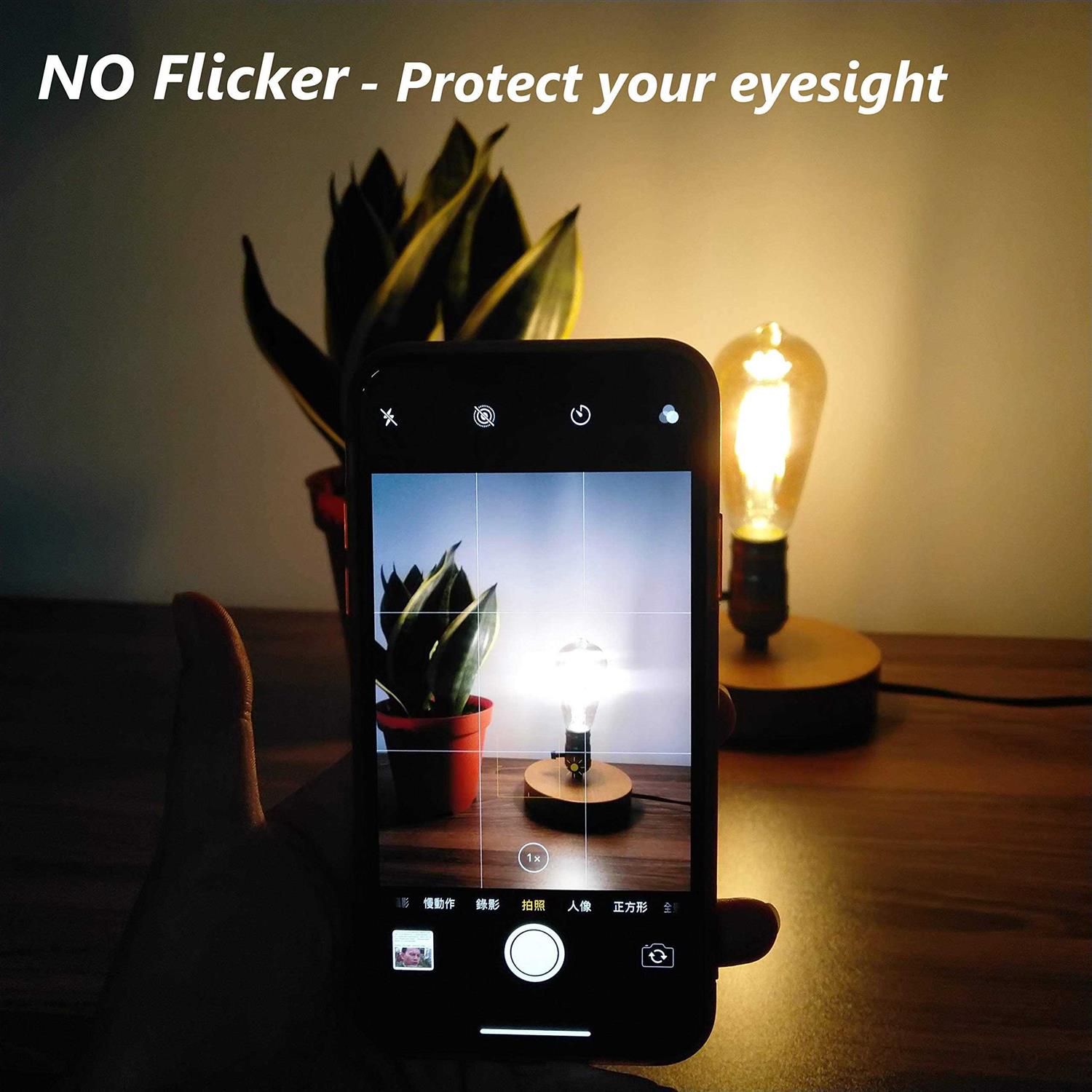 LED Dimmable Edison Light Bulbs 4W 2200K-2400K Warm White ST64 - Image 4