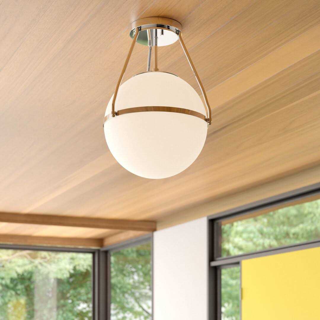 Joss & Main Amirah 1 -Light 13 Semi Flush Mount Fixture Finish - Image 3