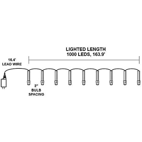 Joiedomi 1000 LED Christmas String Lights White - Image 3