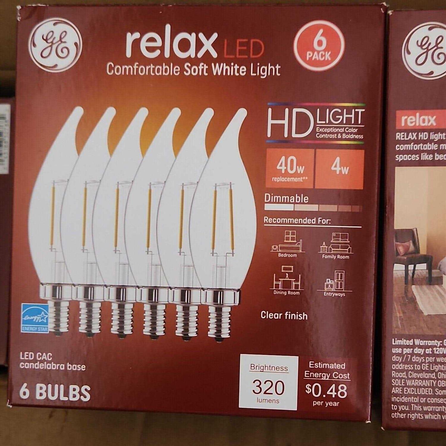 GE Relax LED Comfortable Soft White Light 40W Replacement Bulb - Image 2