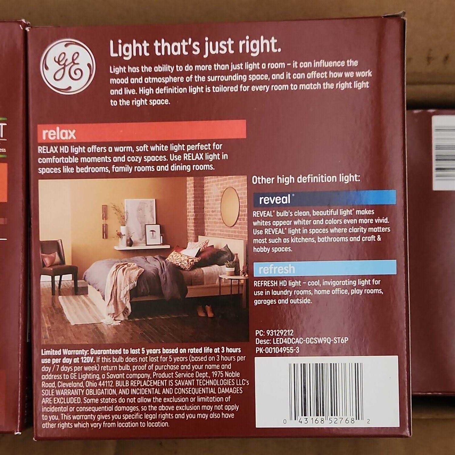 GE Relax LED Comfortable Soft White Light 40W Replacement Bulb - Image 3