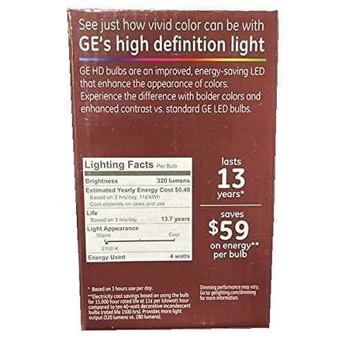 GE Relax LED Comfortable Soft White Light 40W Replacement Bulb - Image 5