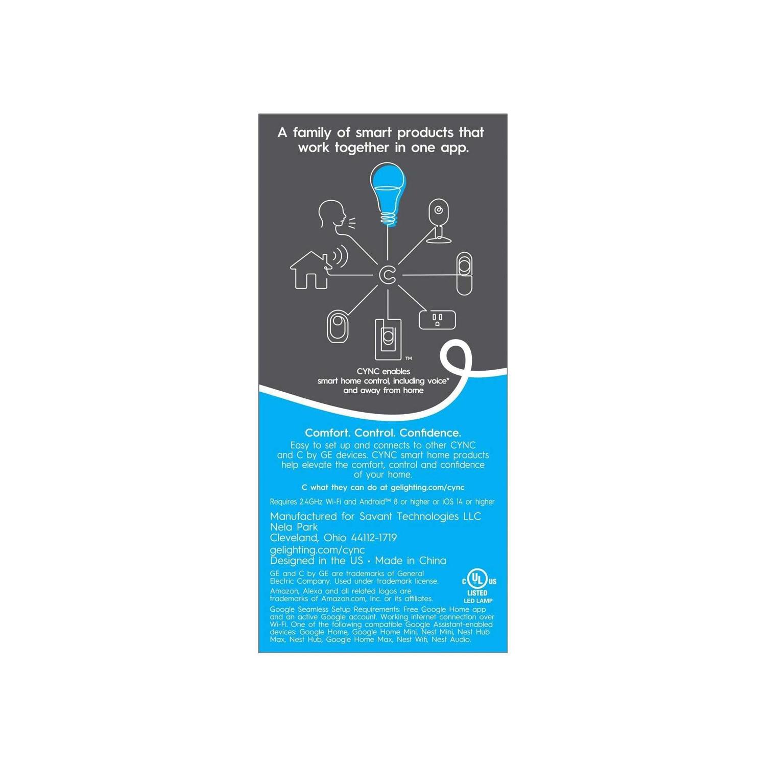 GE Cync ST19 Smart Bulb Full - Image 4