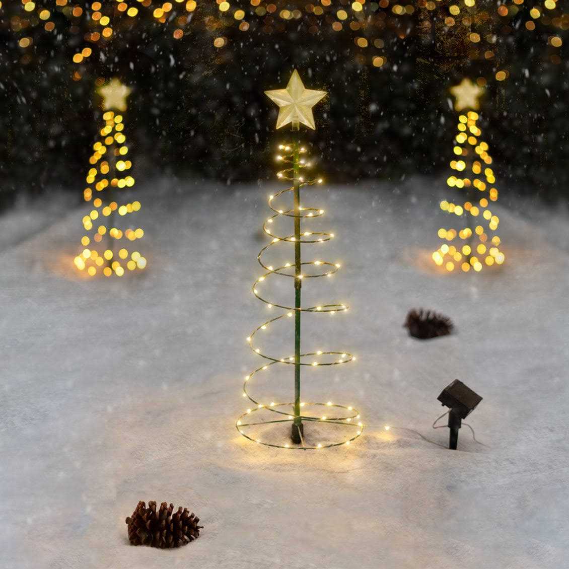 Touch Of ECO Solar LED Metal Christmas Tree Light Decoration - Image 4