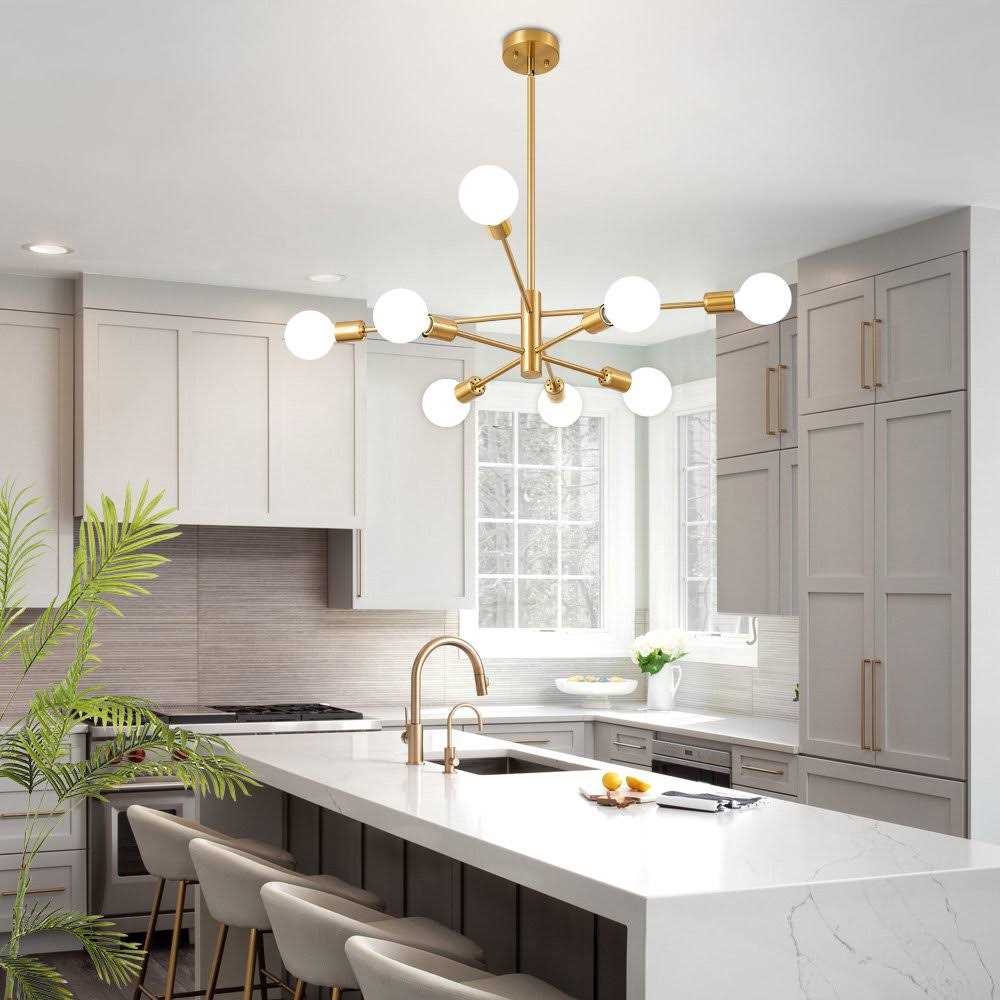 George Oliver Glenarm 8-Light Modern Sputnik Sphere Chandelier Finish - Image 4