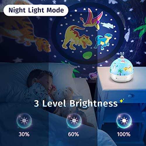 One Fire Night Light for Kids+15 Films & Bluetooth Music Kids Night Light Projector,Remote Dimmable Baby Night Light,Rechargeable Timer Star - Image 3