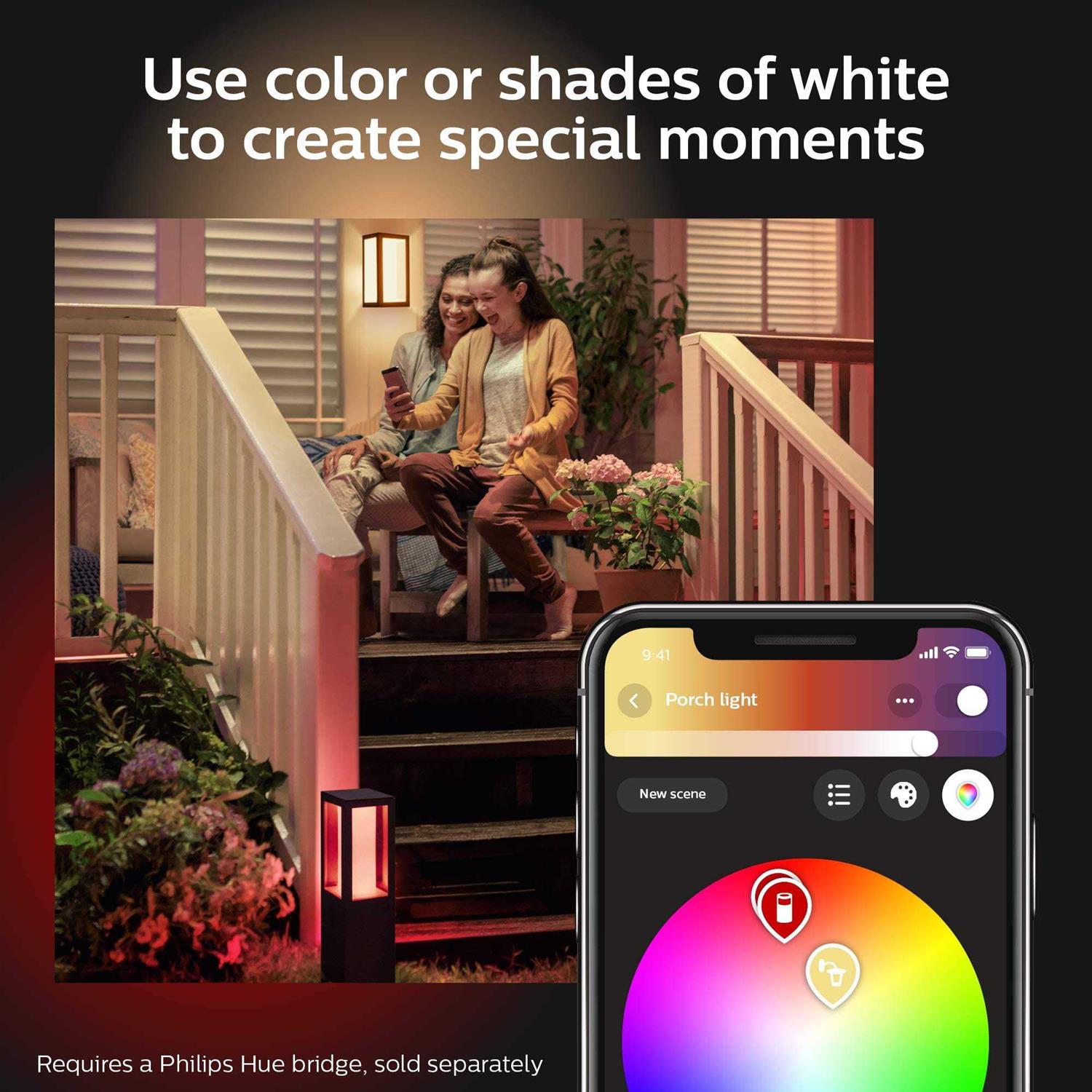 Philips Hue White & Color Ambiance Appear Outdoor Wall Light - Image 4