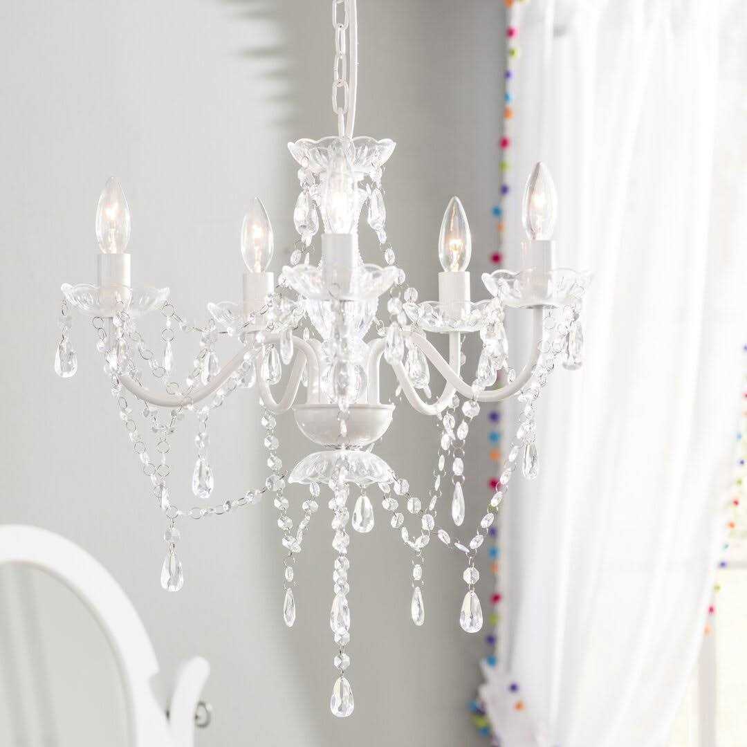 Harriet Bee Senoia 5-Light Crystal Chandelier - Image 3