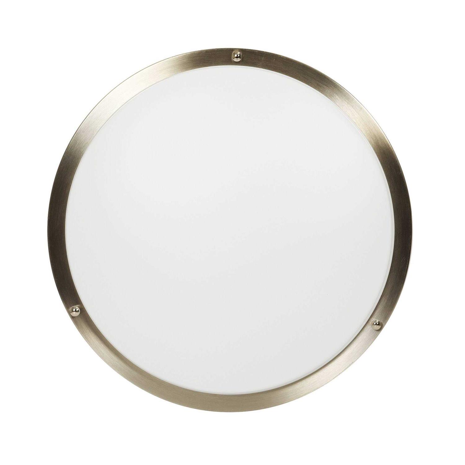 EnviroLite 14 in. 1-Light Brushed Nickel Selectable Dimmable LED Flush Mount - Image 4