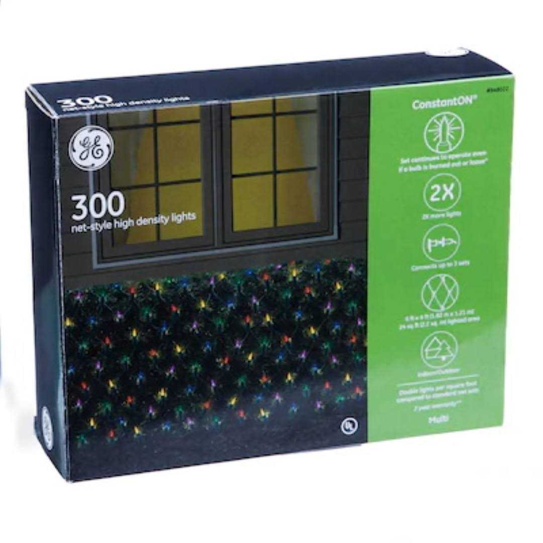 GE ConstantON 300 6-ft x 4-ft Constant Christmas Net Lights - Image 2
