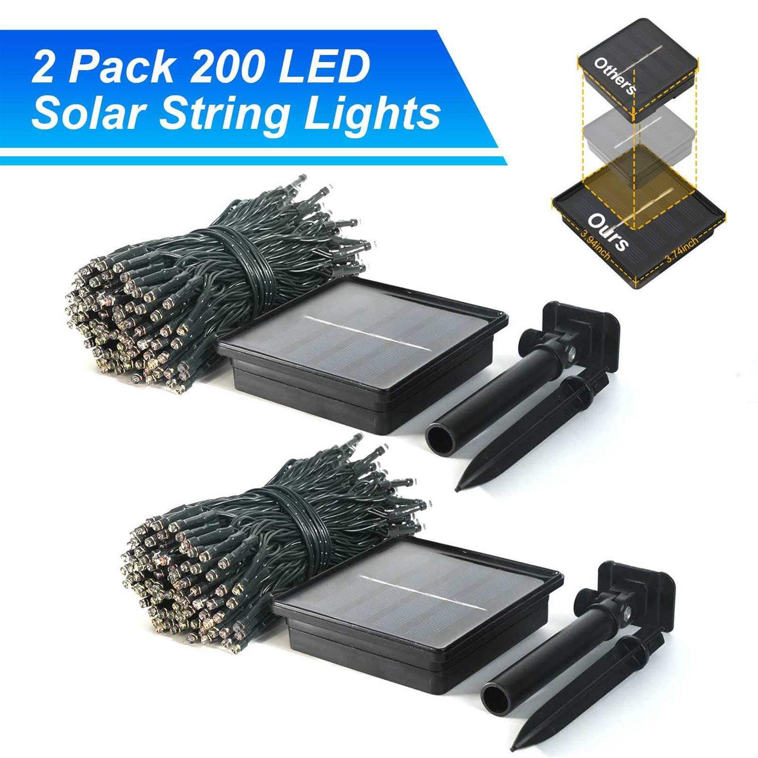 JMEXSUSS 2 Pack Solar String Lights Outdoor Waterproof LED Solar Christmas Lights - Image 5