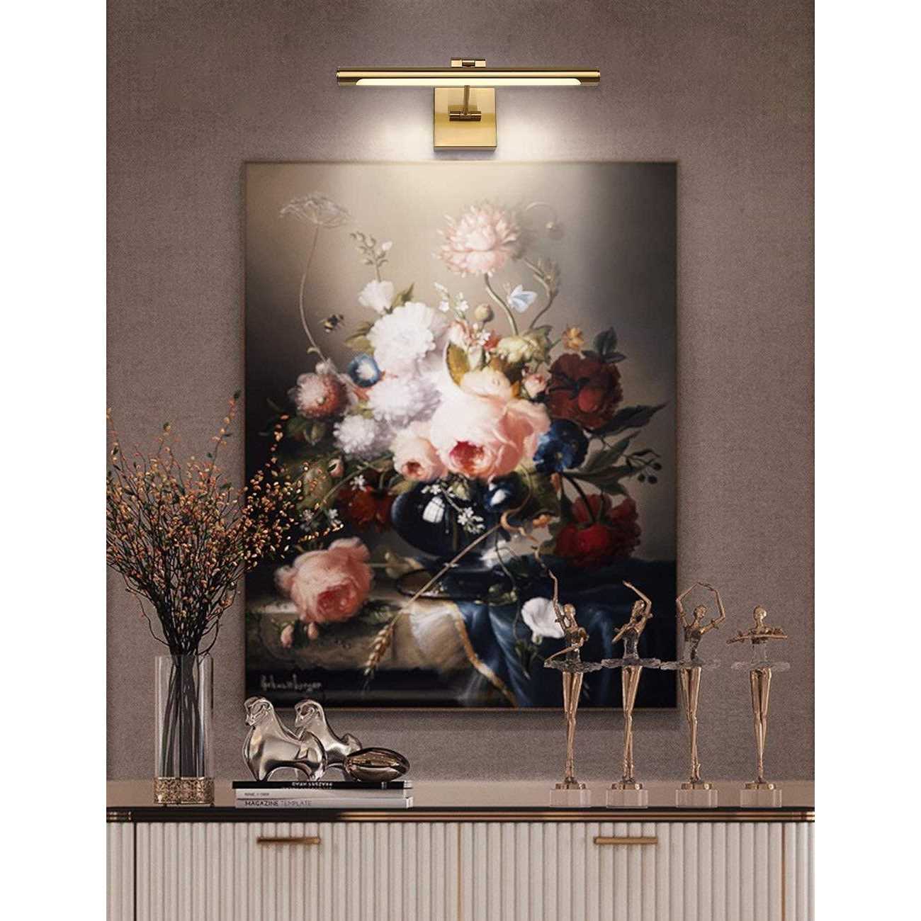 Joosenhouse led Picture Light Fixtures Dimmable 16.54 Inch Modern Metal Artwork Hallway Lamps with Single Swing Arm - Image 4