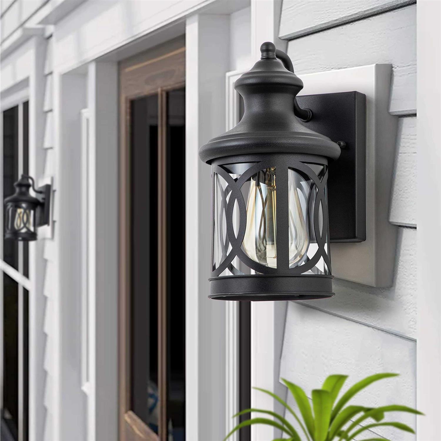 Laplusbelle 2-Pack Outdoor Wall Lights Porch Lights Waterproof Outdoor Wall Sconce - Image 3