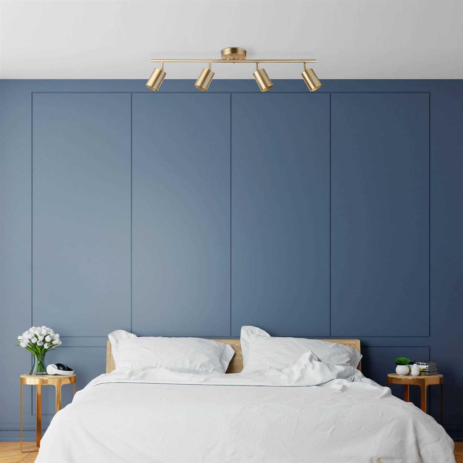 Globe Electric Pratt 4-Light Matte Brass Track Lighting 59822 - Image 2