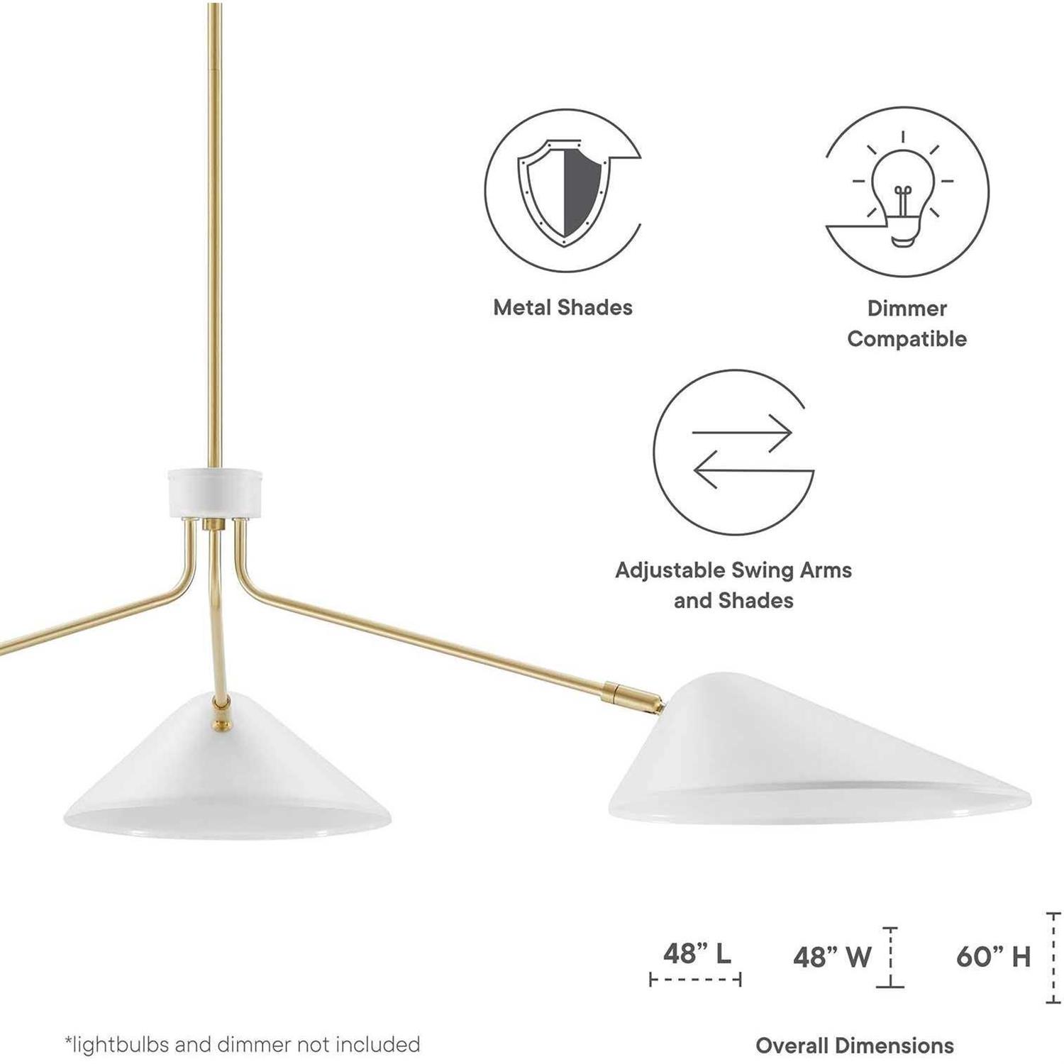 Modway Journey 3-Light Arm Pendant - Image 2