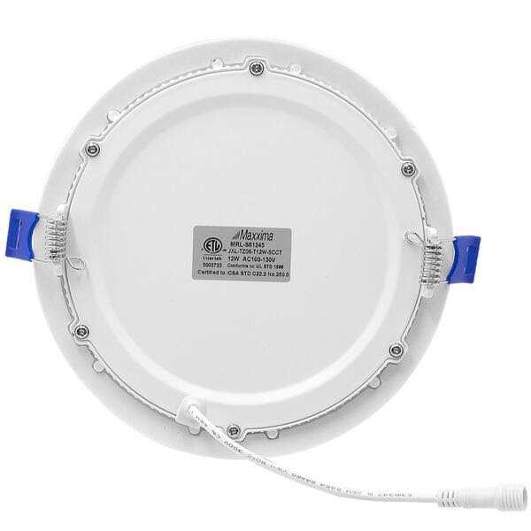 Maxxima 6 in. Slim Round Recessed LED Downlight Canless IC Rated - Image 3