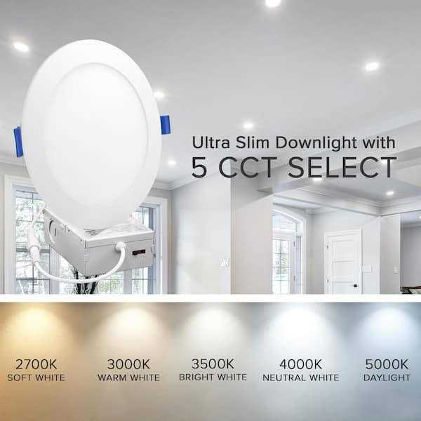 Maxxima 6 in. Slim Round Recessed LED Downlight Canless IC Rated - Image 4