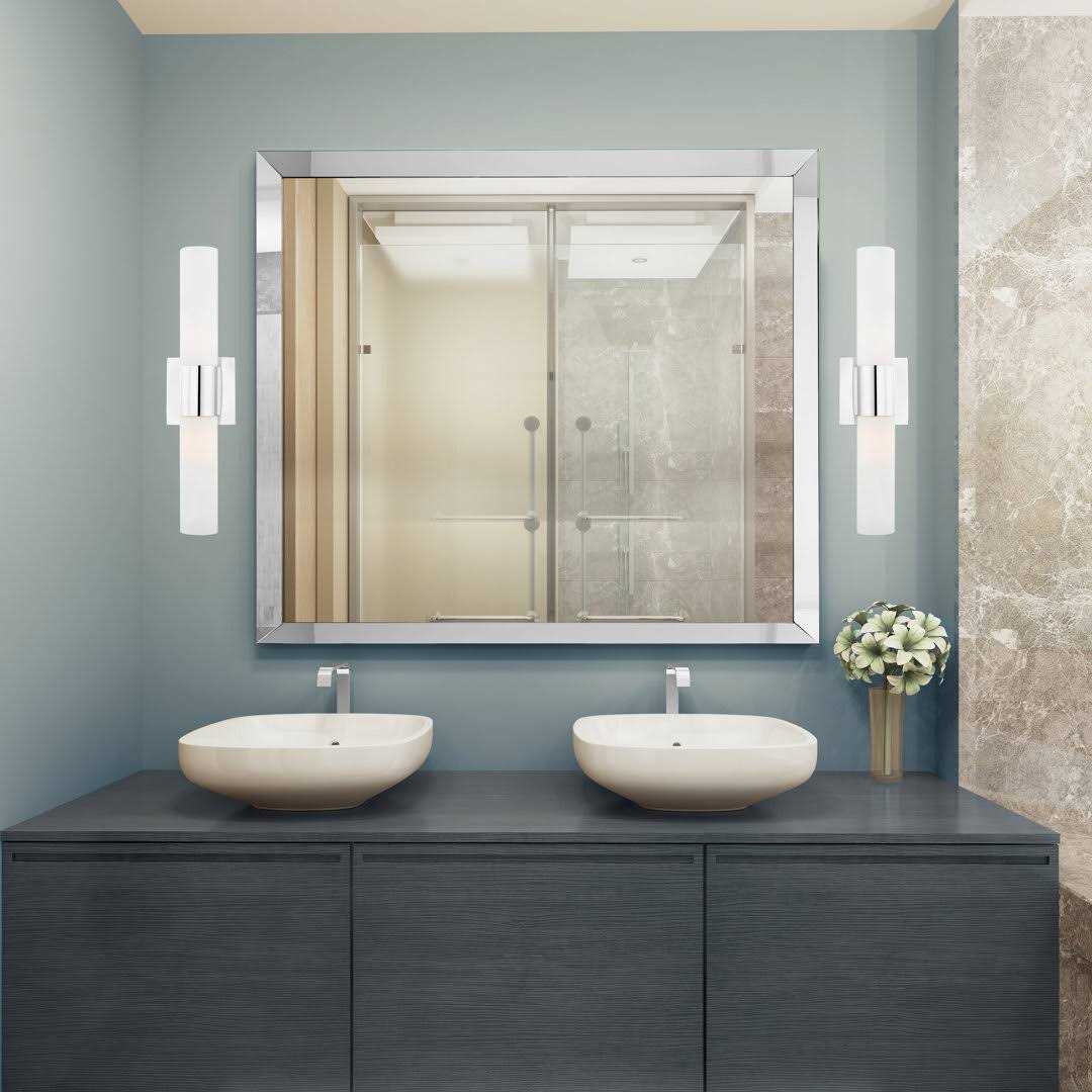 Kneeland 2-Light Dimmable Bath Bar Zipcode Design Finish - Image 3