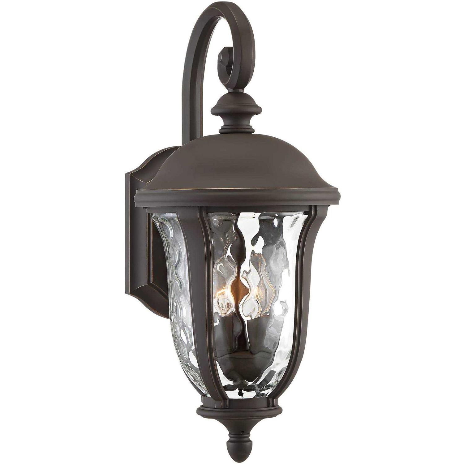 John Timberland Traditional Outdoor Wall Light Fixture Bronze 22 1/4 Clear Hammered Glass for Exterior House Porch Patio Deck - Image 2