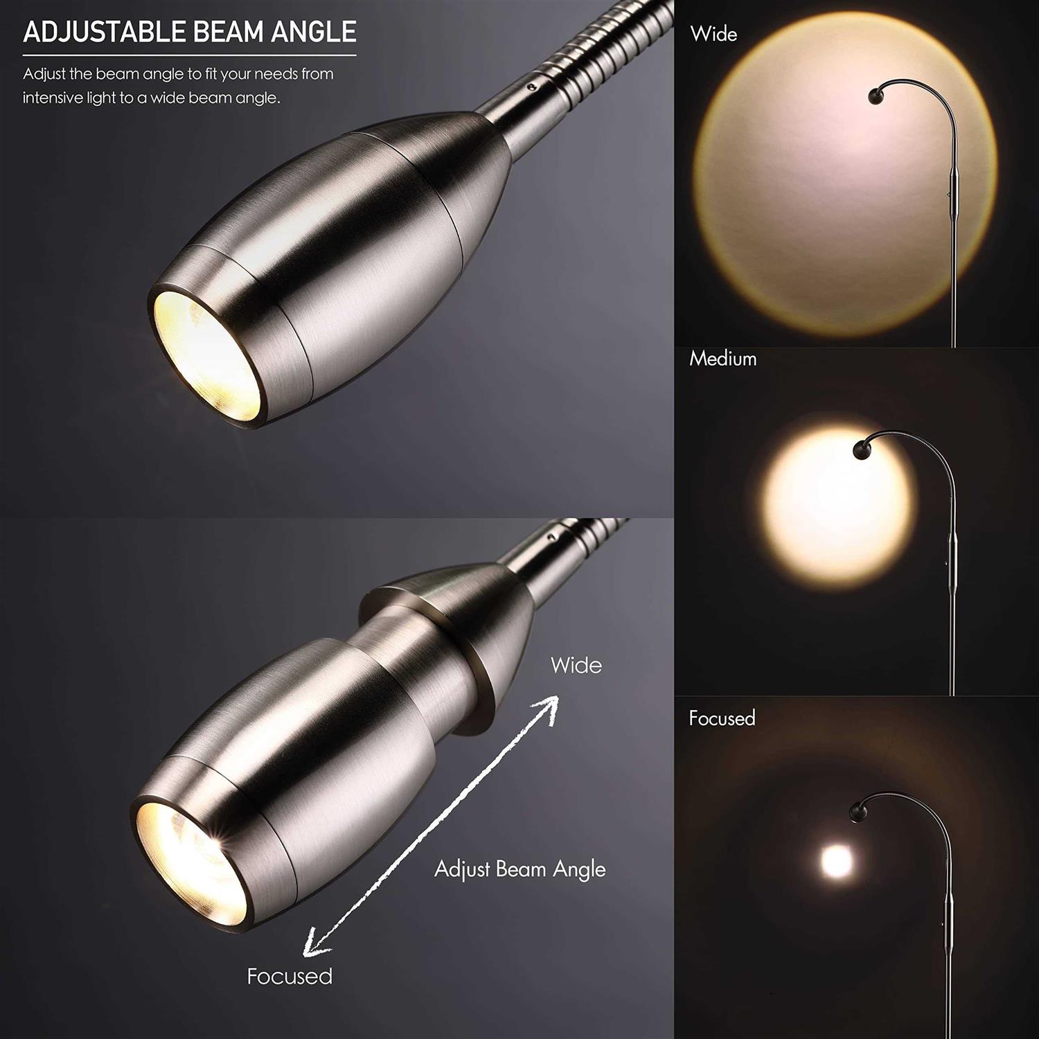 O'Bright Ray – Adjustable LED Beam Floor Lamp, Dimmable and Zoomable Spotlight - Image 2