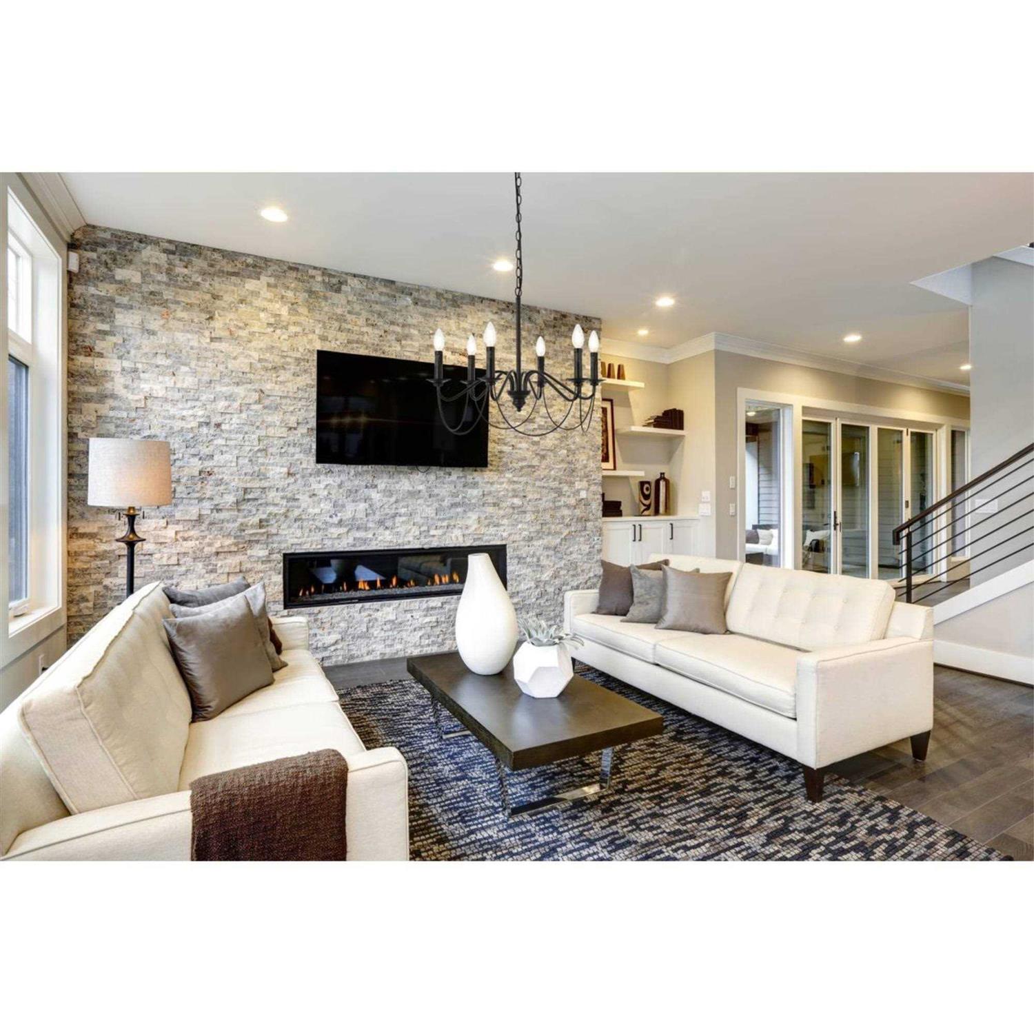 Elegant Lighting Westley 6 Light Brass Pendant LD7048D24BR - Image 3