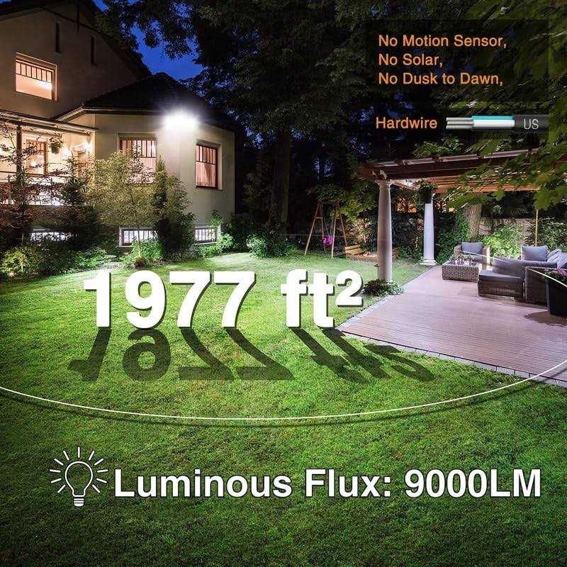 Onforu 100W Flood lights Outdoor 9000LM super bright LED Flood Light Outdoor - Image 4