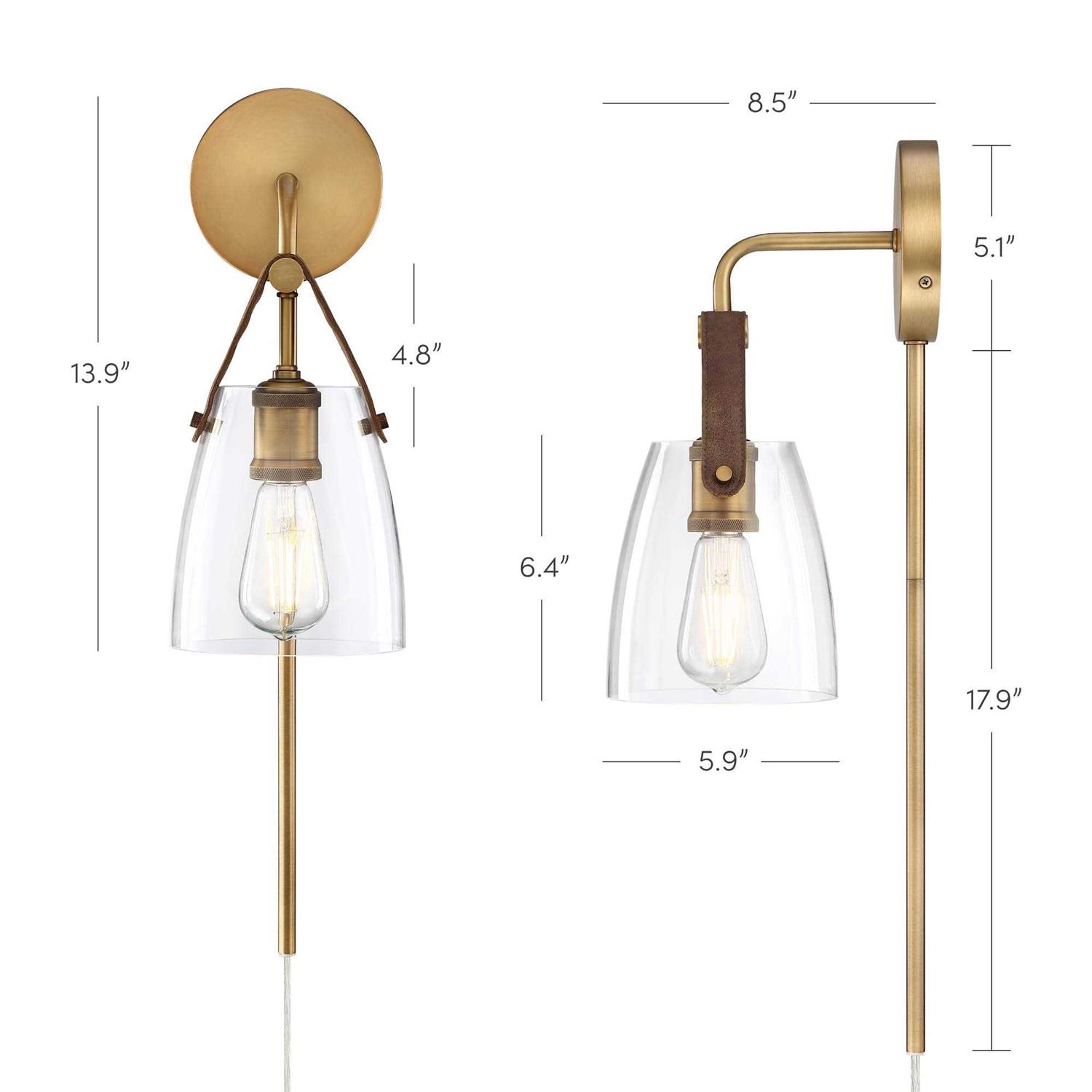 Nathan James Viola 2-Pack Plugin Wall Mounted Bedside Reading Lamp - Image 3