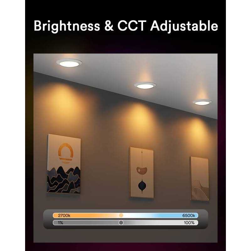 Lumary Smart LED Flush Mount Disk Lights 13W LED Retrofit Can Lights Cri90 - Image 2