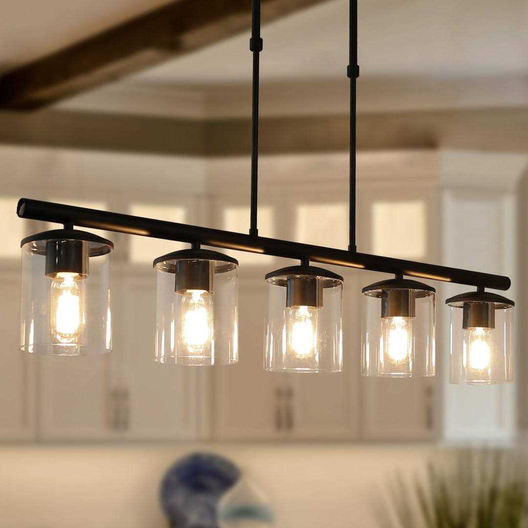Lamtania 5 Light Kitchen Island Linear Pendant LNC Home