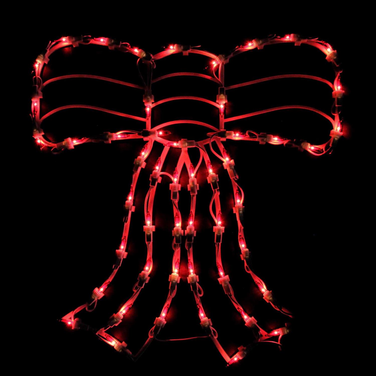 Northlight 14 Lighted Red Bow Christmas Window Silhouette Decoration