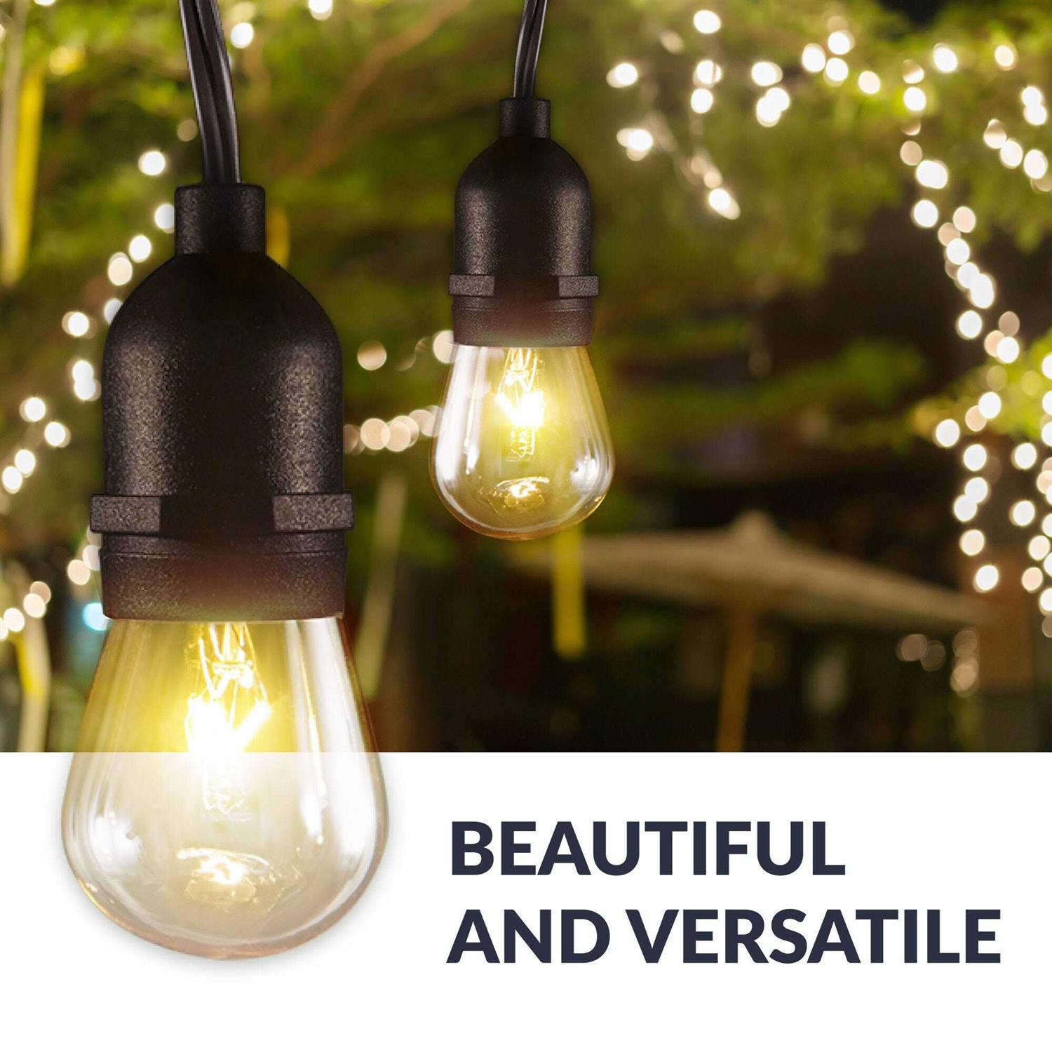 Newhouse Lighting S14INC18 Outdoor Weatherproof S14 Replacement String Light Bulbs - Image 5