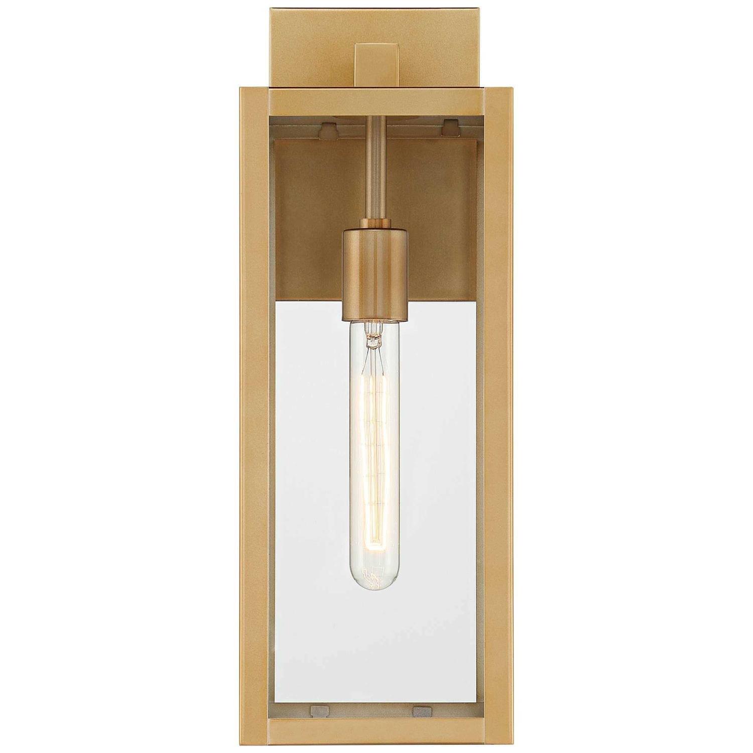 John Timberland Titan Modern Outdoor Wall Light Fixture Soft Gold 17 Clear Glass for Post Exterior Barn Deck House Porch Yard Posts Patio Outside - Image 3