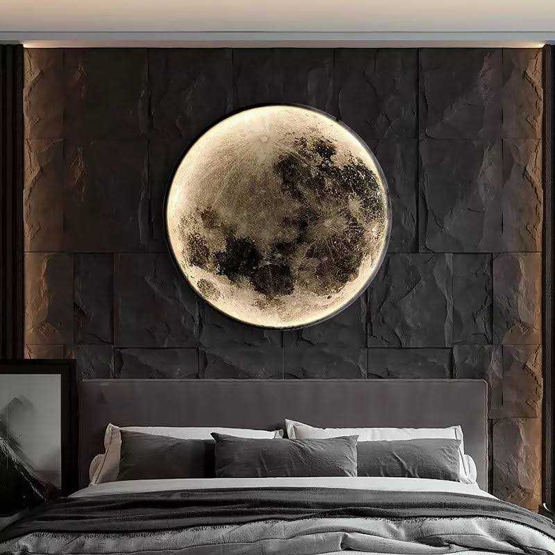 Nordic Moon Wall Light Metal Wall Sconce Lighting Plug-in