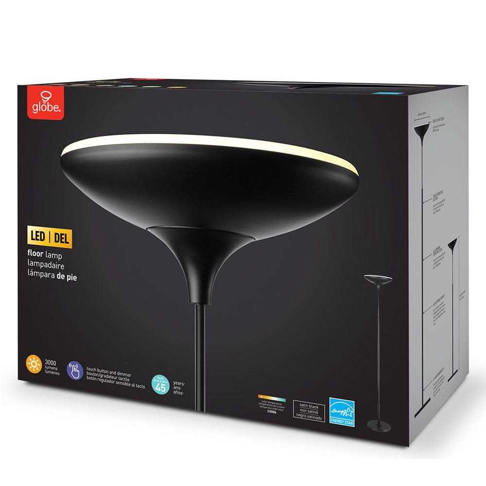 Globe Electric LED Floor Lamp Torchiere - Image 4