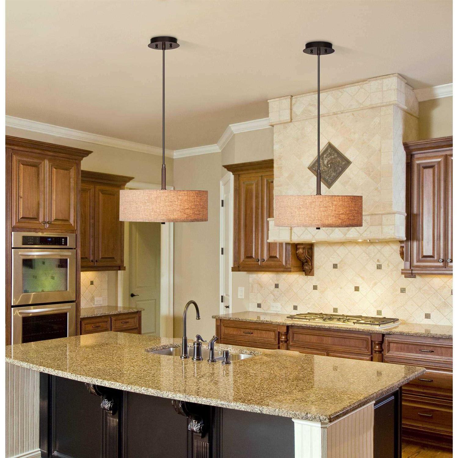 Possini Euro Design Bronze Brown Pendant Chandelier Lighting 16 Wide Modern Cream Fabric Drum Shade 3-Light Fixture for Dining Room Living House - Image 4
