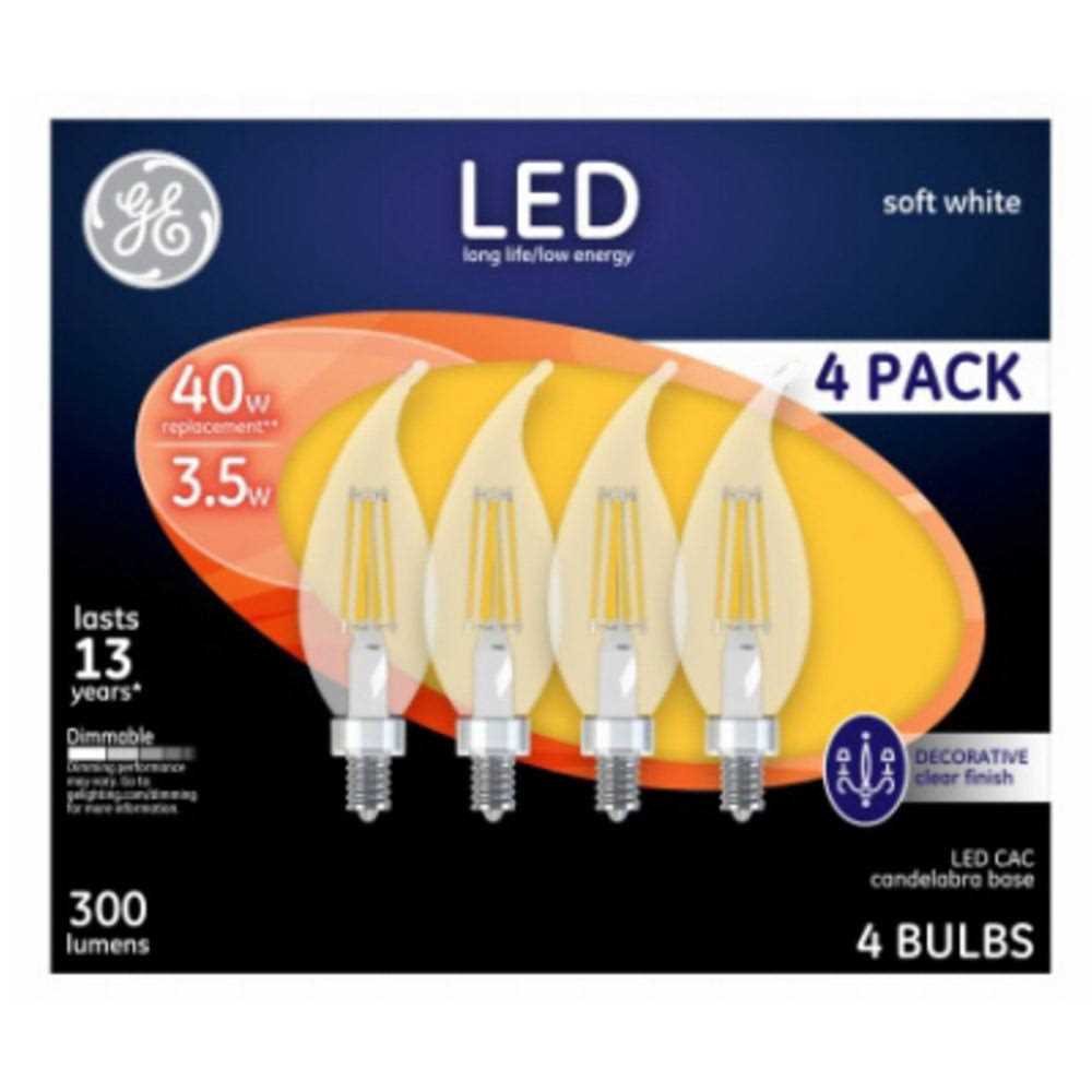 GE LED Candelabra Light Bulbs Soft White