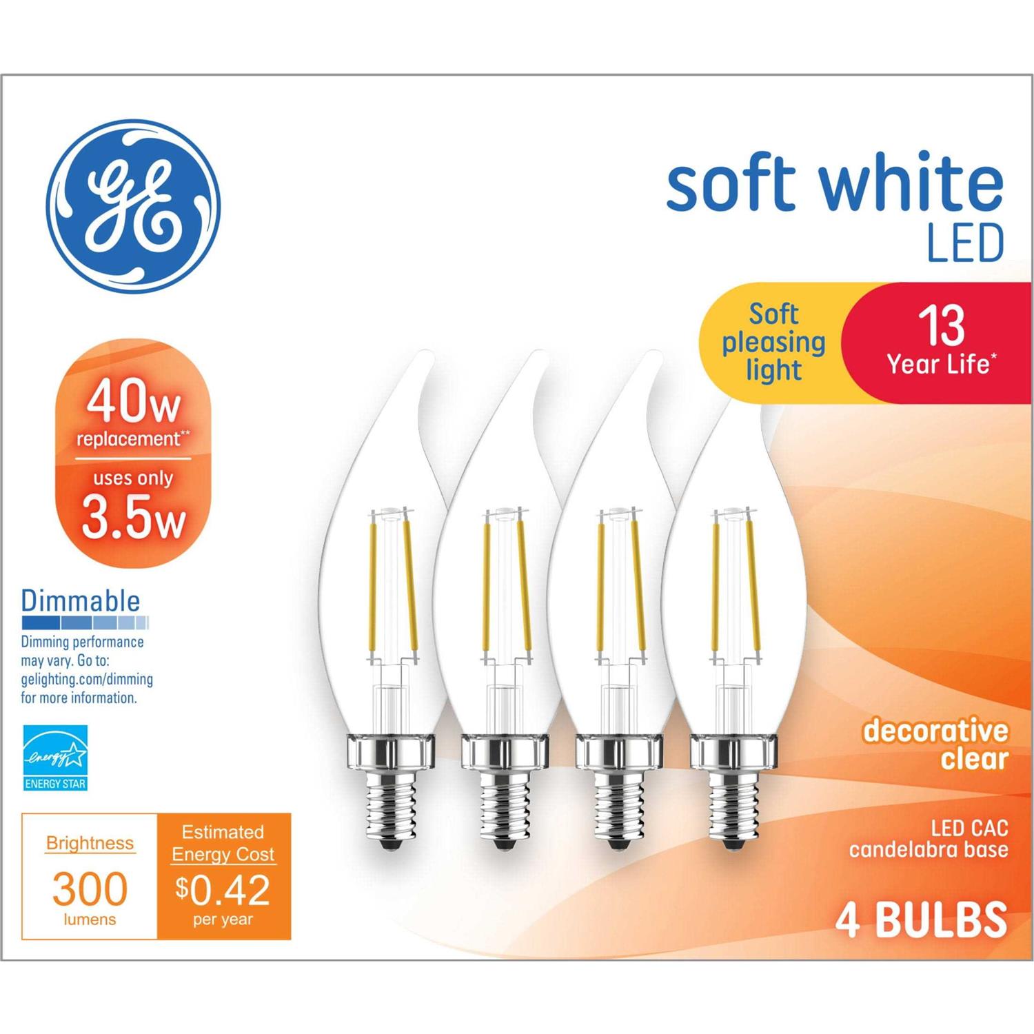 GE LED Candelabra Light Bulbs Soft White - Image 5