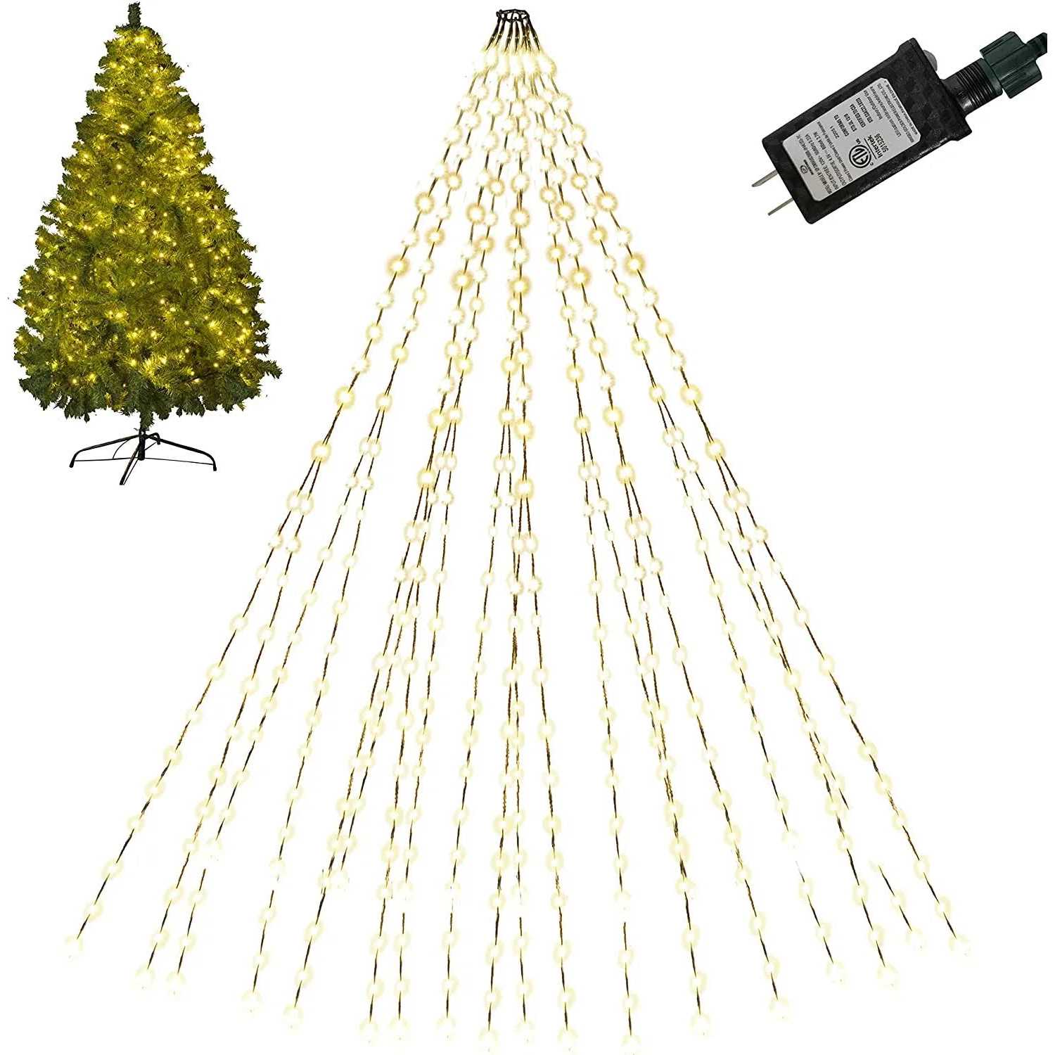 Joiedomi 400 LED Christmas Tree String Light with Ring 8.5ft