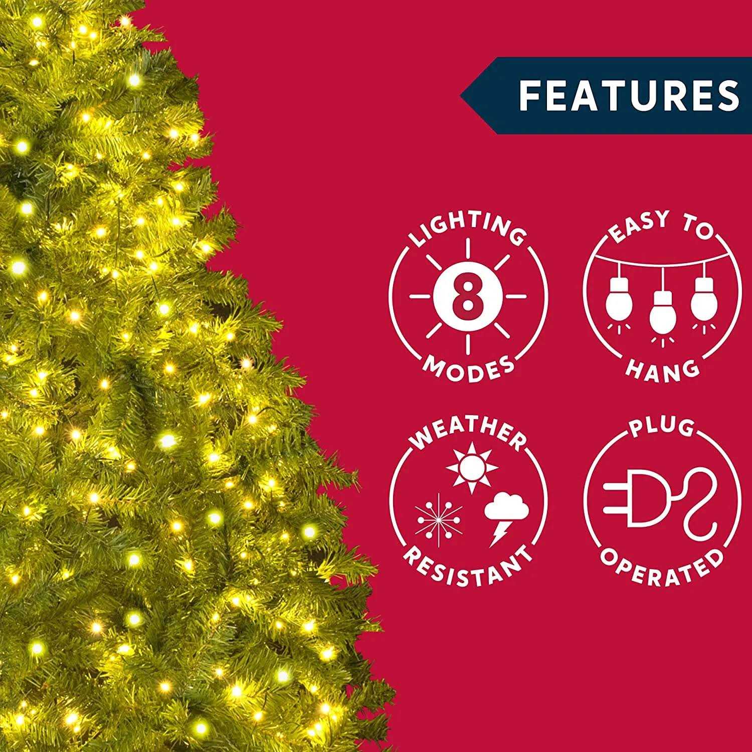 Joiedomi 400 LED Christmas Tree String Light with Ring 8.5ft - Image 4