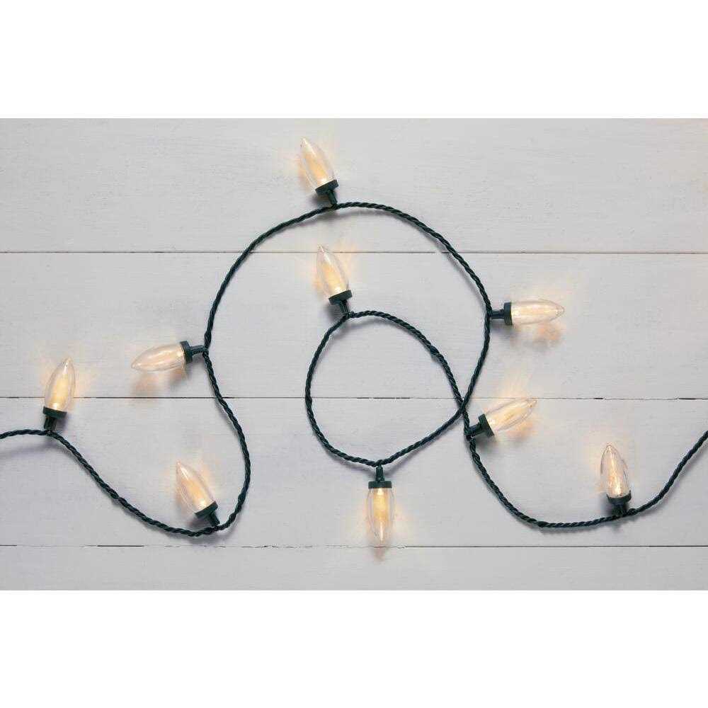 Home Accents Holiday 100-Light LED Smooth C9 Warm White Spool Super Bright - Image 4