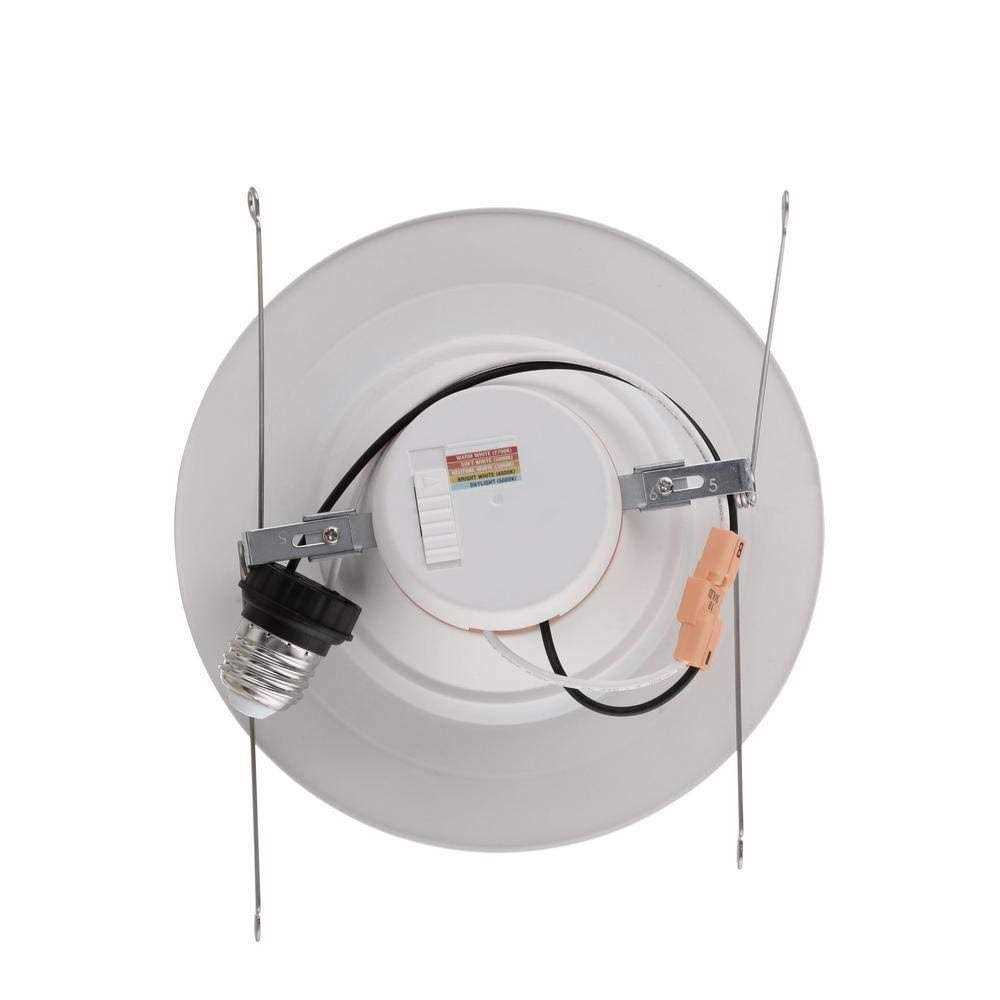 Commercial Electric 5/6 in. Matte White Integrated LED Recessed Trim 5-ways - Image 3