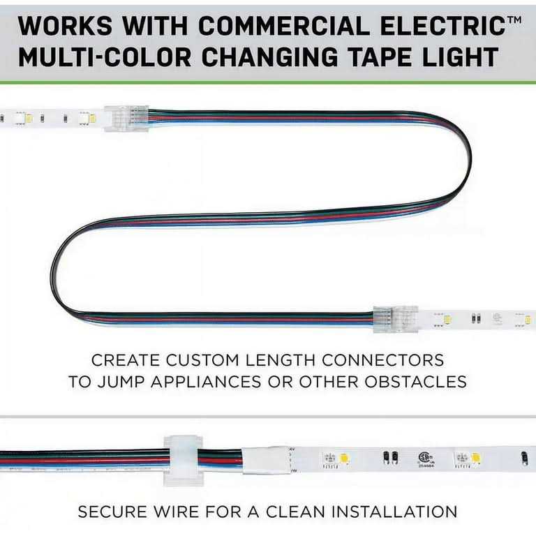 Commercial Electric 13' Connector Cord LED Strip Light Accessory Pack - Image 3