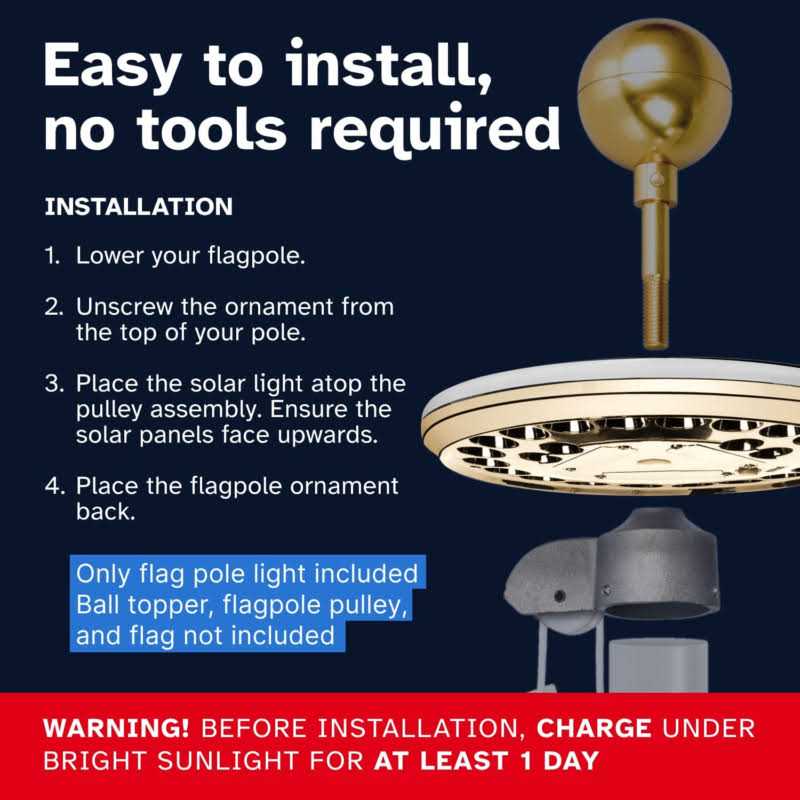 Deluxe Flag Pole Light Solar Powered - Image 3